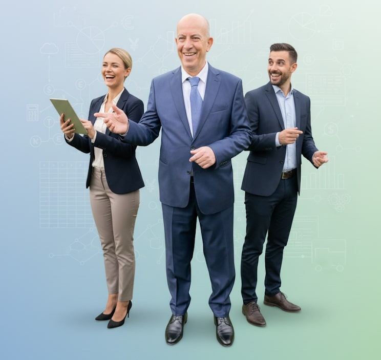 Buchhaltung Hinedi Team in modernem Büro